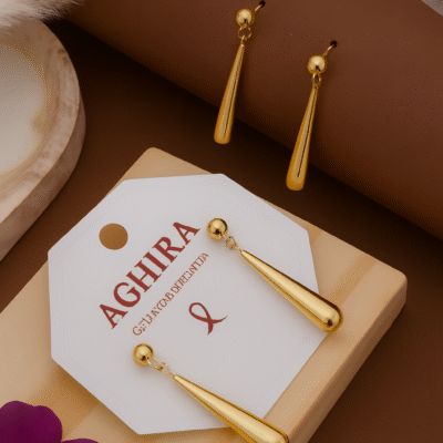 Gold Teardrop Earrings – Sleek Drop Design