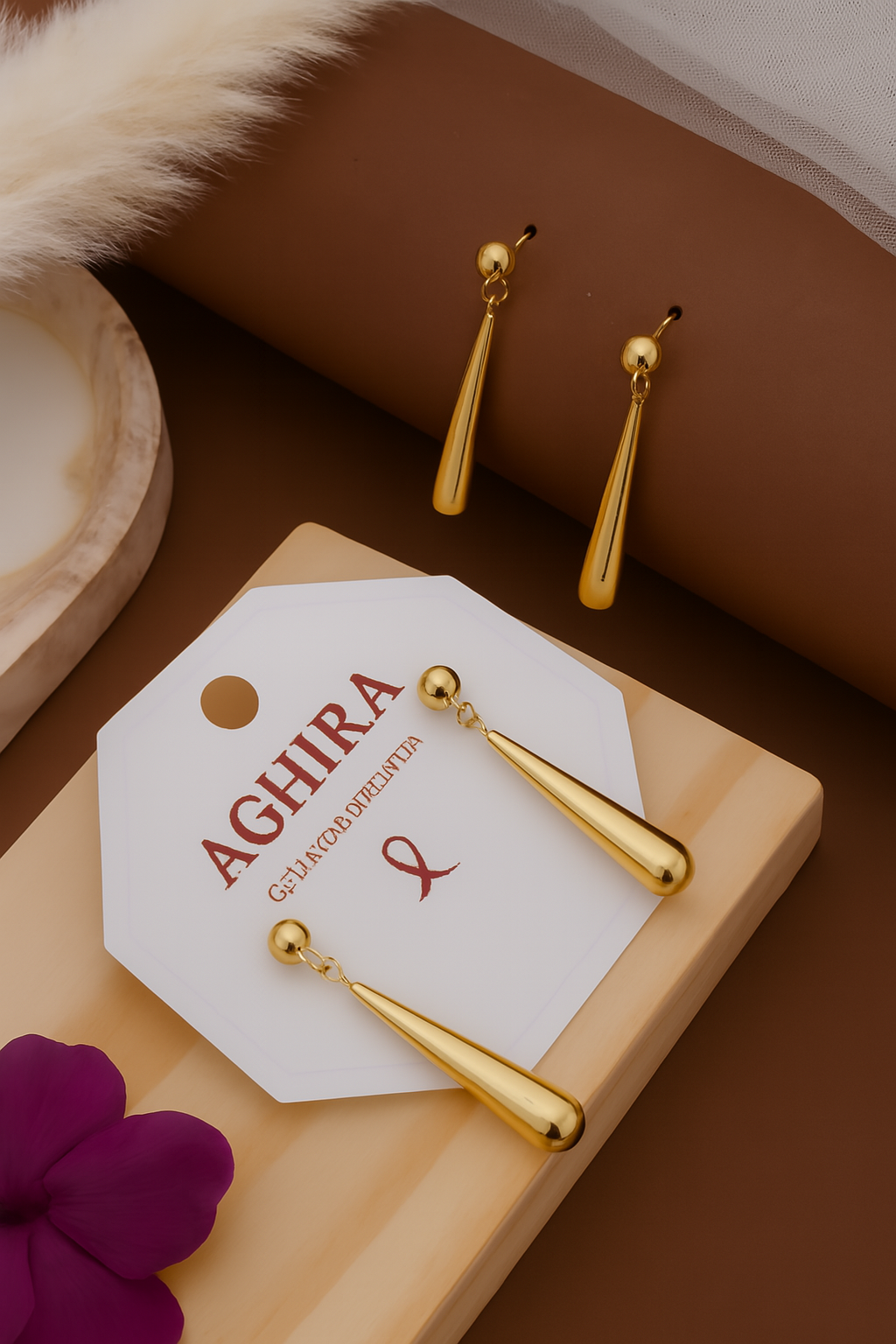 Gold Teardrop Earrings – Sleek Drop Design