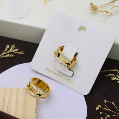 Dual Band CZ Intertwined Ring | Premium Anti-Tarnish Jewelry